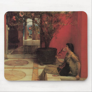 Tapis De Souris Un Oleander par Alma Tadema, Fleurs Vintage