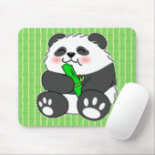Tapis De Souris Un Panda Bébé Mignonne Mangeant Stalk Bambou (Avec souris)