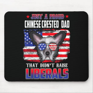Tapis De Souris Un papa de chien chinois crêté fier d'Amérique 4 j