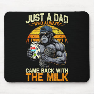 Tapis De Souris Un papa qui est revenu avec le lait gorille papa A