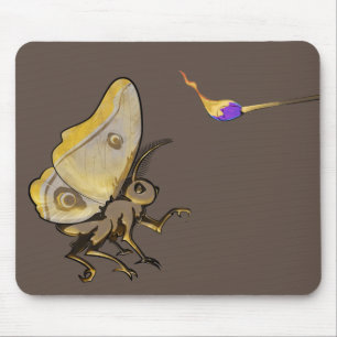 Tapis De Souris Un papillon à flamme