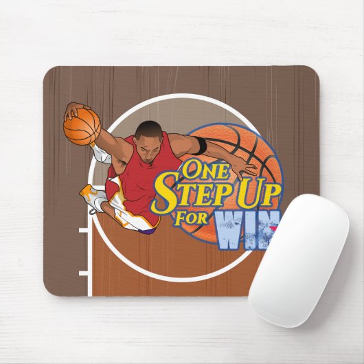 Tapis De Souris Un pas en avant pour gagner | Mousepad (Avec souris)