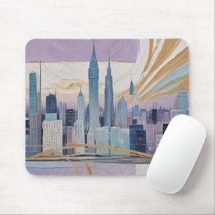 Tapis De Souris Un paysage urbain lunaire