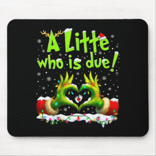 Tapis De Souris Un petit qui est dû Funny Noël Grossesse Annonce