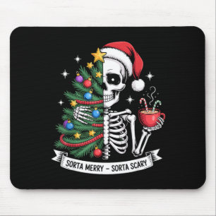 Tapis De Souris Un peu joyeux, un peu Y, Père Noël, squelette, cac