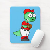 Tapis De Souris Un Pitcher De Baseball Pachycephalosaurus. (Avec souris)