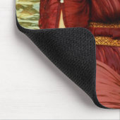 Tapis De Souris Un rose rouge et rouge (Coin)