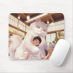 Tapis De Souris Un selfie avec le géant du fluffy