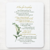 Tapis De Souris Un temps pour tout - Ecclesiastes 3 : 1-8 (Devant)