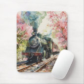 Tapis De Souris Un train au printemps (Avec souris)