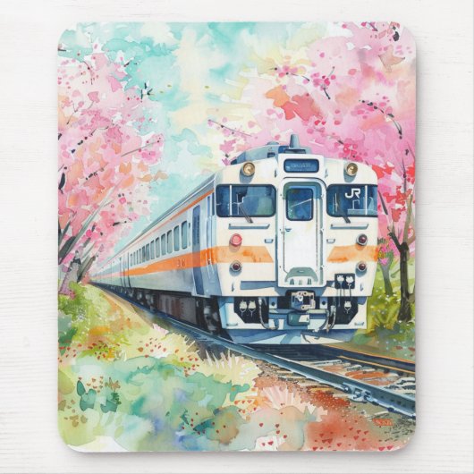Tapis De Souris Un train au printemps (Devant)