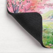 Tapis De Souris Un train au printemps (Coin)