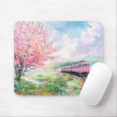 Tapis De Souris Un train au printemps (Avec souris)
