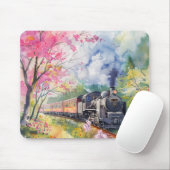 Tapis De Souris Un train au printemps (Avec souris)