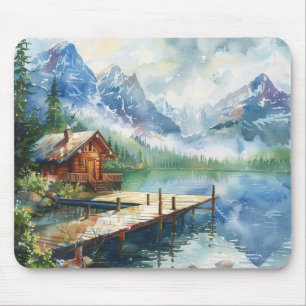 Tapis De Souris Un tuyau de pêche sur le lac