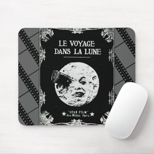 Tapis De Souris *Un voyage sur la Lune* Filmstrip Mousepad (Avec souris)