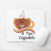 Tapis De Souris Un vrai caféinomane (Avec souris)