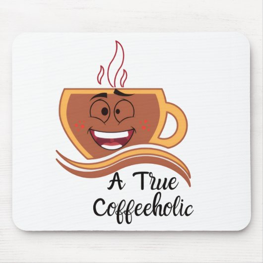 Tapis De Souris Un vrai caféinomane (Devant)
