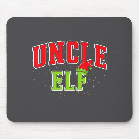 Tapis De Souris Uncle Elf Christmas Family Matching Group Xmas Unc (Devant)
