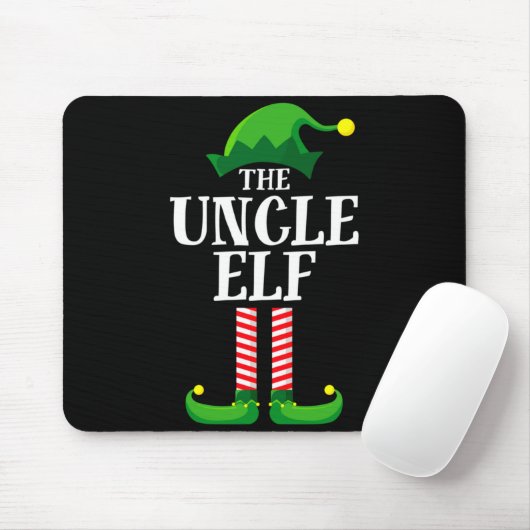 Tapis De Souris Uncle Elf Matching Family Christmas Party Pajama (Avec souris)