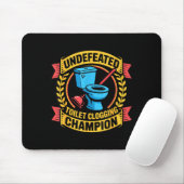 Tapis De Souris Undefeated Toilet Clogging Chamon Quirky Bathroom (Avec souris)
