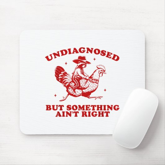 Tapis De Souris Undiagnosed But Soing Ain't Right Funny Raccoon Ch (Avec souris)