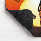 Tapis De Souris Une belle femme africaine Silhouette sur les solei (Coin)