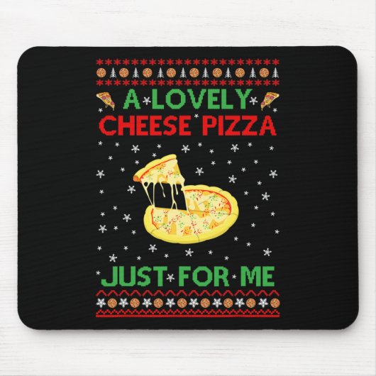 Tapis De Souris Une belle pizza au fromage seul amusant Kevin X-ma (Devant)
