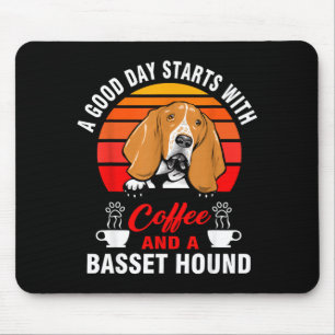 Tapis De Souris Une bonne journée commence avec du café et un bass