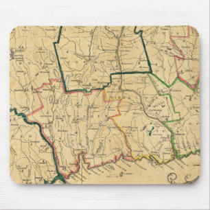 Tapis De Souris Une carte correcte du Connecticut
