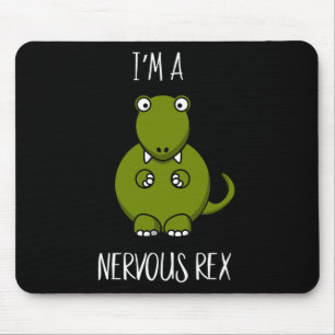 Tapis De Souris Une comédie nerveux Rex Anxiété Dinosaur Dino T-re