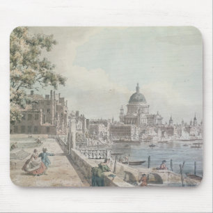 Tapis De Souris Une copie d'une partie d'un dessin par Canaletto,