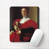 Tapis De Souris Une dame en robe rouge (Avec souris)