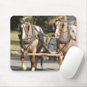 Tapis De Souris Une équipe assortie de chevaux (Avec souris)