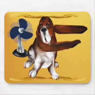 Tapis De Souris Une fan des bassets Mousepad
