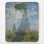 Tapis De Souris Une femme Claude Monet avec un parasol (La promena<br><div class="desc">Claude Monet (1840-1826) fut l'un des fondateurs du mouvement impressionniste français. Il est peut-être le plus connu pour ses peintures de nénuphars et d'eau. Tous nos produits sont fabriqués avec des images à grande échelle qui ont été soigneusement modifiées pour fournir la meilleure résolution,  couleur et détail possible.</div>
