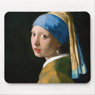 Tapis De Souris Une fille à la perle, Johannes Vermeer, 1665