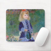 Tapis De Souris Une fille avec une canne d'arrosage, Renoir (Avec souris)