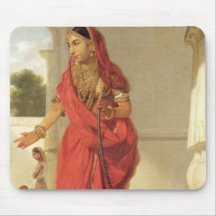 Tapis De Souris Une fille de danse indienne avec un narguilé, 177