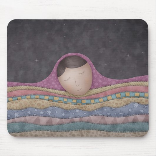 Tapis De Souris Une Fille Sous Mille Couvertures (Devant)