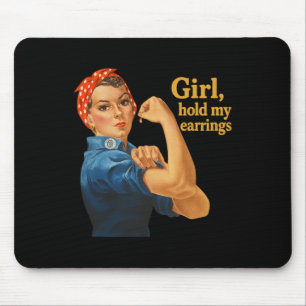 Tapis De Souris Une fille tient mes oreilles Anti Trump Rosie Le R