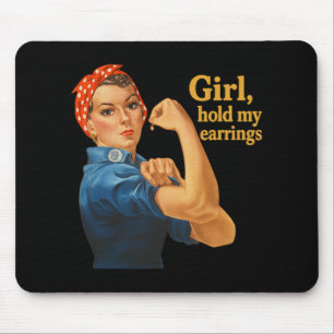 Tapis De Souris Une fille tient mes oreilles Anti Trump Rosie Le R