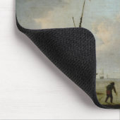 Tapis De Souris Une frégate dans l'eau calme (Coin)