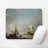 Tapis De Souris Une frégate dans l'eau calme (Avec souris)