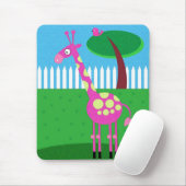 Tapis De Souris Une girafe rose vit dans mon sac à souris Jardin (Avec souris)