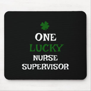 Tapis De Souris Une infirmière superviseure chanceuse St. Patrick'