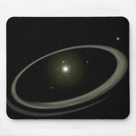 Tapis De Souris Une jeune étoile entourée de planètes de taille ré (Devant)