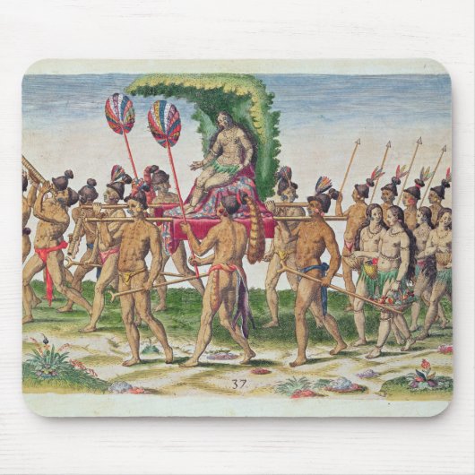 Tapis De Souris Une jeune mariée est portée (Devant)