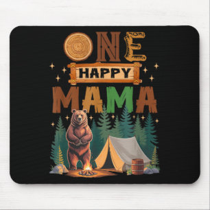 Tapis De Souris Une joyeuse campeuse maman 1er anniversaire ours d