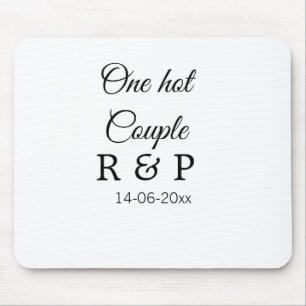 Tapis De Souris Une lettre initiale de nom de couple chaud date te